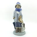 Lladro リヤドロ #5220「寒い日 少年と犬」 フィギュリン【中古】【送料無料】