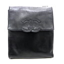 CHANEL シャネル ココマーク ラム リュックサック デカココ ヴィンテージ ブラック レディース カバン【中古】【送料無料】