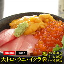 【送料無料】三冠王集結!本マグロ大トロ、無添加うに、北海道産いくらの海鮮福袋 【