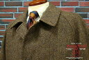 【 Harris Tweed / ハリスツイード 】 ステンカラーコート( ブラウン系ミックスヘリンボーン ) FSA-9554-38