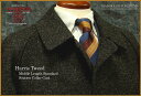 【 Harris Tweed / ハリスツイード 】ミドルレングス・スタンダード・ステンカラーコートハーフコート ( チャコールグレー ) 9504-07