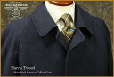 【 Harris Tweed / ハリスツイード 】スタンダード・ステンカラーコート ( 紺系ミックス ) 9505-29