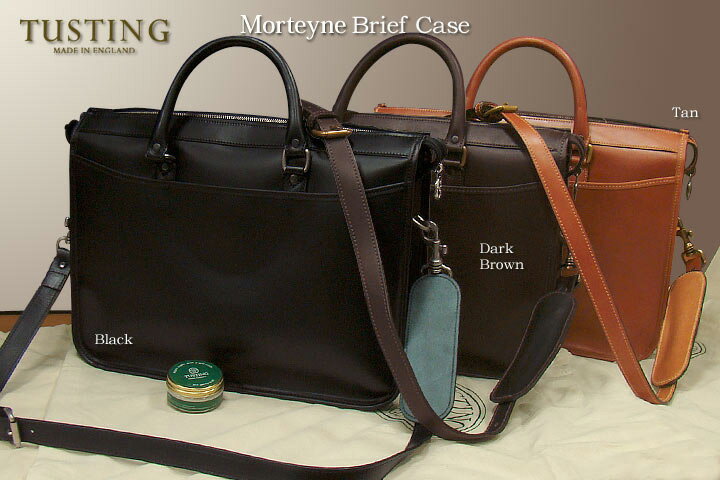 タスティング ブリーフケース Morteyne Bridle Leather Briefcase / モルティーン・ブライドルレザー・ブリーフケース