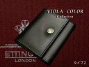 【ETTINGER/エッティンガー】 VIOLA COLOR (コインパース) 145JR BLACK/VIOLA (メンズ/レザー/コインケース/小銭入れ/別注) 【楽ギフ_包装】【あす楽対応】