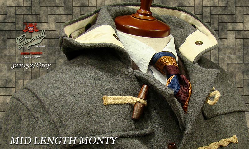 ■TRAD SALE！ 【GLOVERALL / グローバーオール 】 ダッフルコート / MID LENGTH MONTY / ミッド・レングス・モンティ ( GREY ) 321052