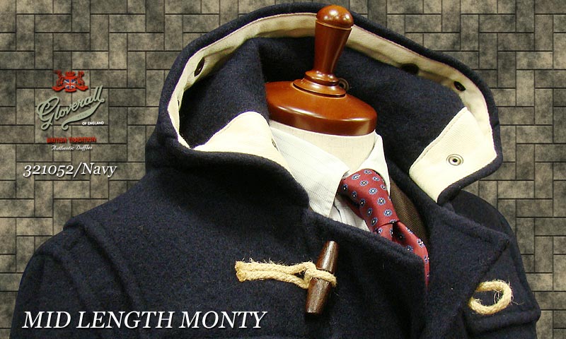 ■TRAD SALE！ 【GLOVERALL / グローバーオール 】 ダッフルコート / MID LENGTH MONTY / ミッド・レングス・モンティ ( NAVY ) 321052