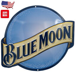 ブリキ看板 ブルームーン ビール エンボスメタルサイン BLUE MOON DIE CUT アメリカン雑貨 サインプレート アメリカ雑貨 通販 インテリア ガレージ 西海岸 アンティーク おしゃれ お洒落 送料無料 ヴィンテージ ダイナー バー レトロ ビールグッズ