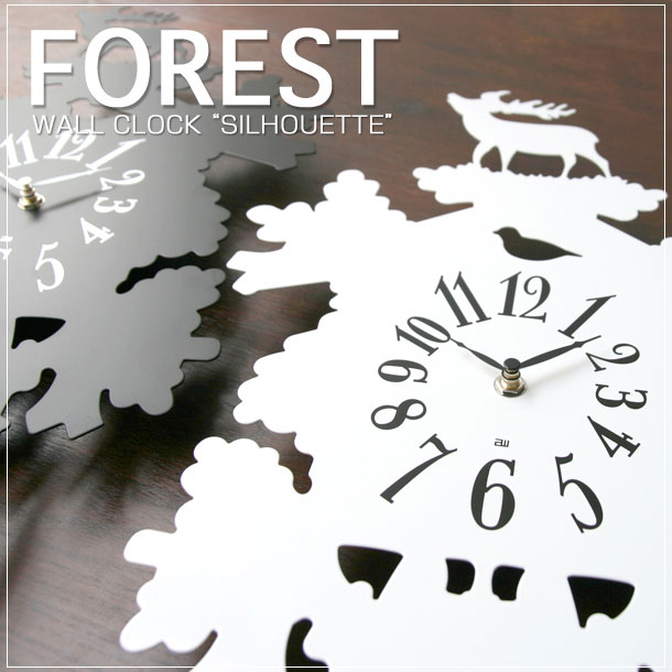 新登場！New！フォレスト！ WALL CLOCK “SILHOUETTE”-FOREST 北欧・アイアン・壁掛け振り子時計　。。