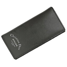 クリスチャン ディオール 二つ折り 長財布 グレー オム 20 BO 0178 美品 財布 レザー 中古 Christian Dior ロゴ ATELIER <strong>ディオールオム</strong> 革 シンプル 定番 人気 男性 メンズ 灰色 カジュアル お洒落 本革 小物 エレガント 高級感 上品 ブランド 本物 鑑定済み