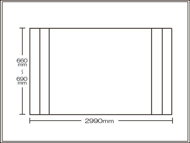 【風呂ふた送料無料】東プレ　オーダー折りたたみふたラクネス660〜690×2990mm用　…...:furofuta-manzoku:10002253