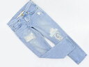 Lee リー ダメージ加工 デニムパンツ sizeXS/水色 ■■ ☆ jib6【USED】【中古】【古着】【ブランド古着買取・販売ABJ】