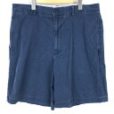 【古着】 TOMMY HILFIGER トミー・ヒルフィガー タックショートパンツ ネイビー系 メンズW36 【中古】 n005058