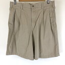 【古着】 CHAPS チャップス ラルフローレン タックショートパンツ ベージュ系 メンズW32 【中古】 n007422