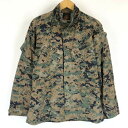 U.S MARINE BDUジャケット ACU リップストップ デジタルカモ 迷彩 カモフラ柄 刺繍・ワッペン ブラウン メンズS n010187
