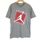 【古着】 JORDAN BRAND ジョーダンブランド ロゴプリントTシャツ ジャンプマン グレー系 メンズL 【中古】 n017723