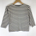 SAINT JAMES セントジェームス マリンボーダーTシャツ バスクシャツ 80-90年代 半端袖 ホワイト系 レディースXS