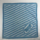 【古着】 バンダナ ユーロ物 エンブレム ブルー系 【中古】 n020866