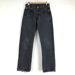 【<strong>古着</strong>】 Levi's リーバイス 501 デニムパンツ 90s メキシコ製 <strong>ブラック</strong>系 メンズW28 【中古】 n049223