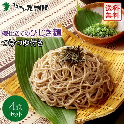 送料無料 あらきの磯仕立てひじき麺 4人前 つけつゆ付き 生麺 海藻麺 そば粉不使用 オリジナル お土産 蕎麦アレルギー対応 ヘルシーそば 長崎特産 ざるそば