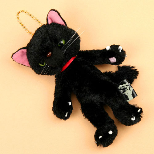 米田民穂　スクラッチ（Scratch）　黒猫　ボールチェーン付きマスコット