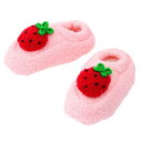 【レザンファン】キッズ・ベビーブーティー(子供用) イチゴ ペールピンク(薄いピンク)(いちご)【メール便も可能】