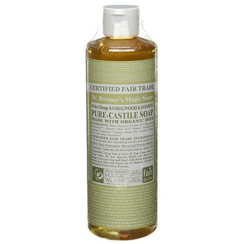 【DR.BRONNER’S/ドクターブロナー】マジックソープ サンダルウッド＆ジャスミン Mサイズ（全米売上No.1オーガニックソープ）[宅配便配送（メール便とネコポスは不可）]【お取り寄せ商品（通常3日程度）】