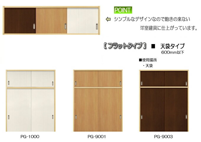 洋室建具 押入れ天袋フラットタイプ 高さ：600mm以下「ふすま用のミゾで入れられます。」30％OFF！【押入】