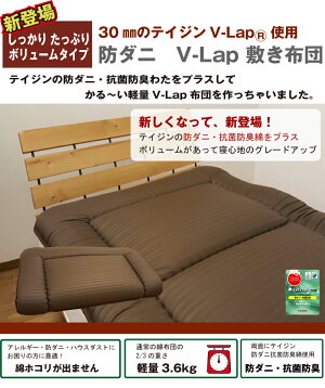 サテンストライプ軽量・体圧分散型テイジンV-Lap軽量敷き布団シングルサイズ(約100×200cm)軽いふかふか体圧分散TEIJINV-Lap日本製テイジンv-lap軽量敷き布団teijin軽量敷布団v-lapteijin軽量敷布団v-lap