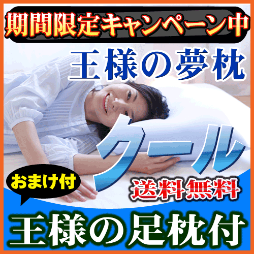 【送料無料】国産【日本製】 王様の夢枕クール（王様の足枕付き）ブルー（足枕の色は柄込みです)【Aug08P3】