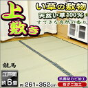 【5%OFFクーポン利用可】【抗菌/防ダニ/防カビ】い草 上敷き 「龍馬」 カーペット/ラグ 江戸間6畳 約261×352cm 長方形 藺草/イ草/イグサ/茣蓙/ござ/花茣蓙 通販 【RCP】 敬老の日