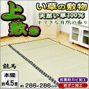 【お盆も休まず営業&出荷】【抗菌/防ダニ/防カビ】い草 上敷き 「龍馬」 カーペット/ラグ 本間4.5畳 約286×286cm 正方形 藺草/イ草/イグサ/茣蓙/ござ/花茣蓙 通販 楽天【RCP】