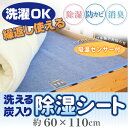 洗える 炭入り 除湿シート 約60×110cm 吸湿 防カビ...