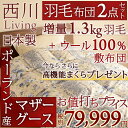 超軽量生地＋ダウン増量で暖かさアップ！西川 羽毛布団セット[ポーランド産]1161柄 増量タイプお布団セット西川寝具シングル3/29-9：59迄レビューでP10倍★西川チェーン賞受賞★10P_0315高品質♪西川・羽毛布団セット/送料無料！シングル羽毛ふとんセット組布団セットお布団セット