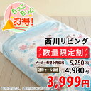 【西川毛布・綿毛布・シングル】ふんわり感が心地いい♪キュートな柄で大人気!西川リビング/2枚合わせ綿毛布/やわらかコットンケット/choco10柄レース/もうふシングル