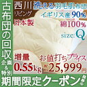 【西川・羽毛布団（羽毛肌掛け布団）・クイーン・日本製】ダウン増量＆軽量生地でふんわり♪西川リビング 洗える羽毛肌布団PWD833柄（ポーランド産ホワイトダウン85％）薄い羽毛布団・肌ふとん【送料無料】クィーン