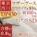 【西川チェーン賞連続受賞】【東京西川 羽毛布団(合掛け布団) 日本製】春秋に最適!東京西川 厳選・ウクライナ産マザーグースダウン93%!西川産業 羽毛合い掛け布団/羽毛ふとん春用秋用【送料無料】西川寝具セミダブル