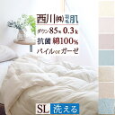 西川チェーン賞連続受賞★羽毛肌掛け布団 シングル 西川 裏ガ...