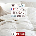 西川チェーン賞連続受賞★ 羽毛肌掛け布団 ダブル 西川 西川リビング厳選 フランス産ダ