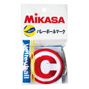 ミカサ バレーボール コーチマーク 刺繍 白/赤 KM C