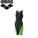 【メール便送料無料】アリーナ 水泳 競泳水着 レーシング レディース ハーフスパッツオープンバック ARN7010W-BKLG 《返品不可》