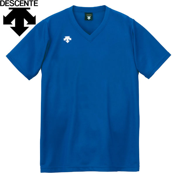 【2枚までメール便送料無料】デサント 半袖ゲームシャツ バレーボールウェア メンズ レディース ジュニア DSS-4321-ABLの画像