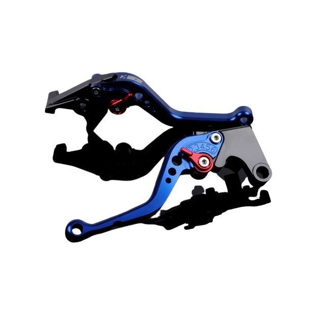 SPEEDRA アルミビレットアジャストレバーセット スタンダードショート（レバー本体：ブルー） アジャスター レッド LVCG017BE-RD SPEEDRA レバー バイク CRF1000L Africa Twin