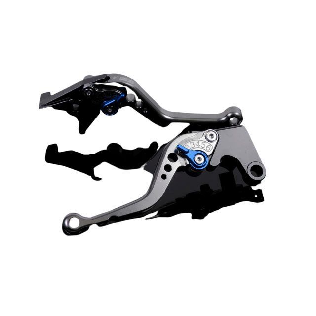 SPEEDRA アルミビレットアジャストレバーセット スタンダードショート（レバー本体：チタン） アジャスター ブルー LVCG017TM-BE メーカー在庫あり SPEEDRA レバー バイク CRF1000L Africa Twin