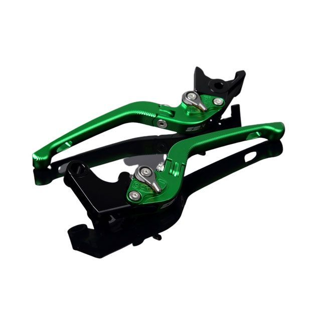 SPEEDRA アルミビレットアジャストレバーセット 3D可倒式（レバー本体：マットグリーン） アジャスター マットチタン LVDM015GN-TM SPEEDRA レバー バイク CBR250RR