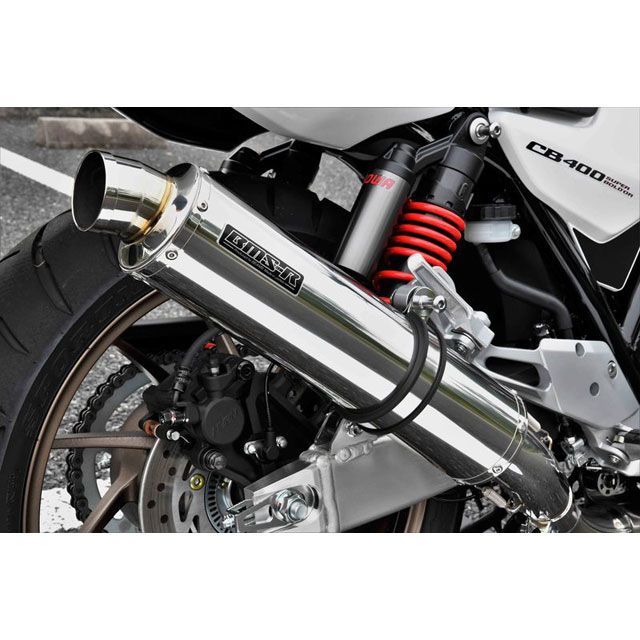 BMS RACING FACTORY R-EVO -S（サイレント） スリップオン ステンレスサイレンサー 政府認証 G184-54-P6J BMS マフラー本体 バイク CB400SB/SF