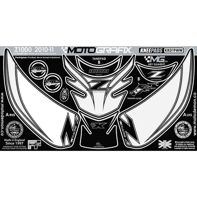 MOTOGRAFIX ボディパッド ニーパッド MT-KK019WW モトグラフィックス ドレスアップ・カバー バイク Z1000