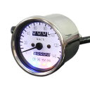 【送料無料】RISE CORPORATION バイク用 140km/h 機械式 LED スピードメーター 60パイ カラー:ホワイトパネル(ホワイトLED) 汎用