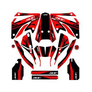 【メーカー直送】MDF XR250（06-） グラフィックキット ファイアーモデル レッドタイプ タイプ コンプリートセット MXROF06-B-RD-ALL エムディーエフ ドレスアップ・カバー バイク XR250