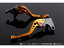 送料無料 SSK ストリートトリプルR レバー ショートアジャストレバー 3Dタイプ クラッチ&ブレーキセット ゴールド レッド