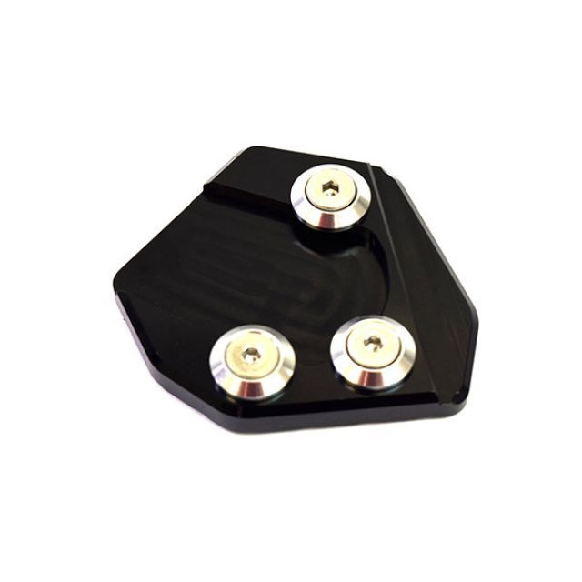 ATop SMAX マジェスティS NMAX ワイドサイドスタンドエンド（ブラック） アルミ削り出し アルマイト加工 安定感抜群 装着したまま収納可能 t-smax-wseBLK エートップ スタンド関連パーツ バイク